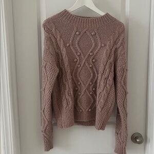 Heartloom Cable Knit Sweater - Mauve